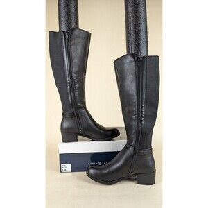 Karen Scott Trudi Riding Boots Womens 5 M Black Knee High Tall Shoes NWB